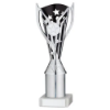 SILVER/BLACK PLASTIC FLASH CUP ASSEMBLED ON MARBLE WITH TUBE (1in CEN) - 10in