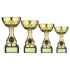 GOLD MINI ASSEMBLED TROPHY CUP WITH PLATE (1in CENTRE)