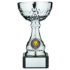 SILV MINI ASSEMBLED TROPHY CUP WITH PLATE (1in CENTRE) - 5.75in