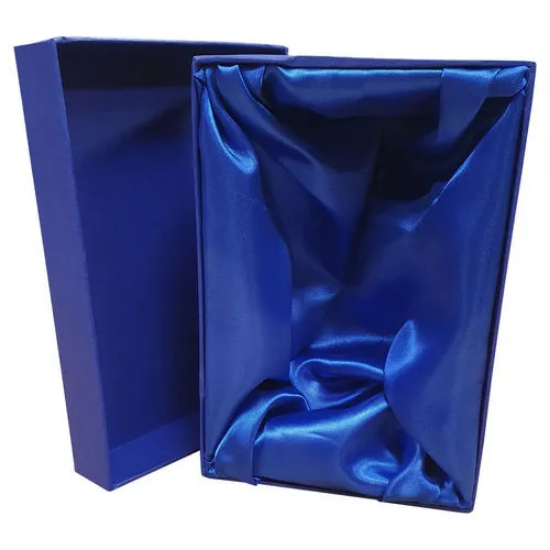 BLUE PRESENTATION BOX FITS 1 WINE OR 2 WHISKEY OR 2 BRANDY - 218 x 148 x 100mm