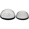 CLEAR GLASS DOMED PAPERWEIGHT