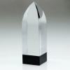 CLEAR/BLACK POINTED COLUMN (60mm THICK) - 9.5in