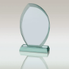 JADE GLASS PLAQUE WITH FROSTED EDGES (15mm THICK) - 8.25in