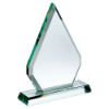 JADE GLASS CHUNKY DIAMOND PLAQUE (19mm THICK) - 8in