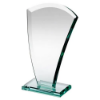 JADE GLASS CURVED V PLAQUE (10mm THICK) - 8in