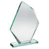 JADE GLASS OFFSET DIAMOND PLAQUE (10mm THICK) - 11.25in