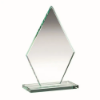 JADE GLASS TALL DIAMOND PLAQUE (10mm THICK) - 9in
