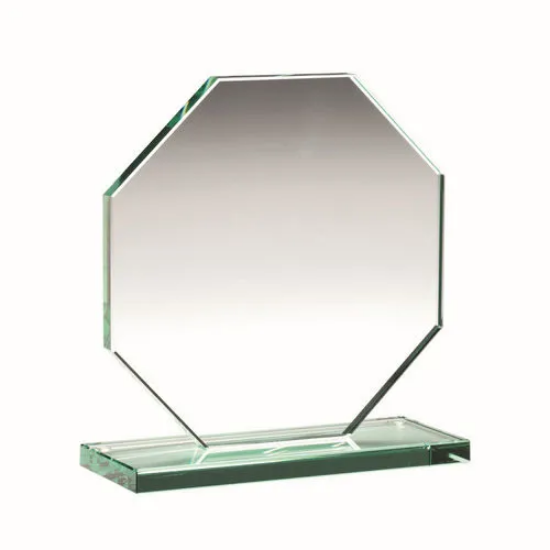 JADE GLASS OCTAGON PLAQUE (10mm THICKNESS) - 4in