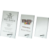JADE GLASS RECTANGLE PLAQUE WITH METAL STAND (4mm THICK)