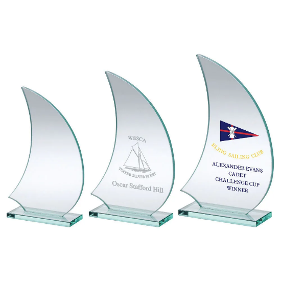 JADE GLASS SAIL PLAQUE (6mm THICK)