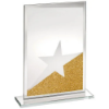 JADE GLASS RECTANGLE PLAQUE WITH GOLD/SILVER GLITTER DETAIL (4mm THICK) - 8in