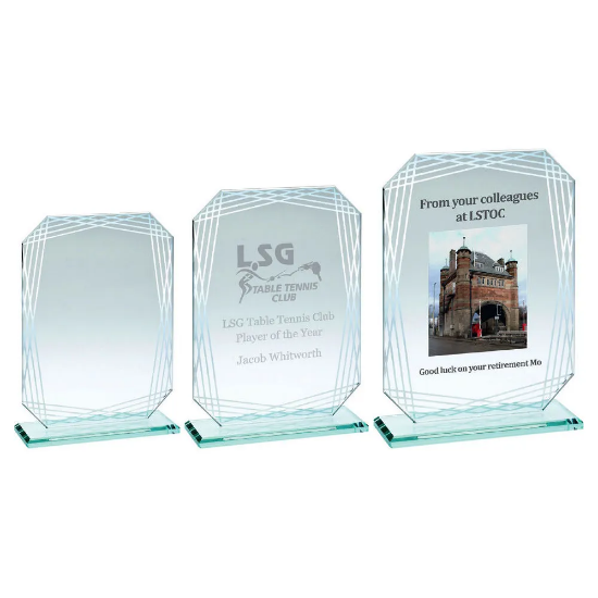 JADE GLASS RECTANGLE + SILVER LINED EDGES (4mm THICK)