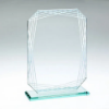 JADE GLASS RECTANGLE + SILVER LINED EDGES (4mm THICK) - 6.75in