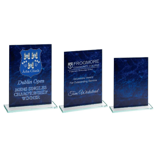 MARBLE BACKED JADE GLASS RECTANGLE (4mm THICK)