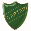 SCHOOL SHIELD BADGE (CAPTAIN) GREEN - 1.25in