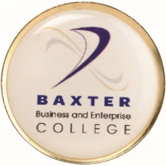 ALUMINIUM BADGE GOLD (1in CENTRE) - 1.125in