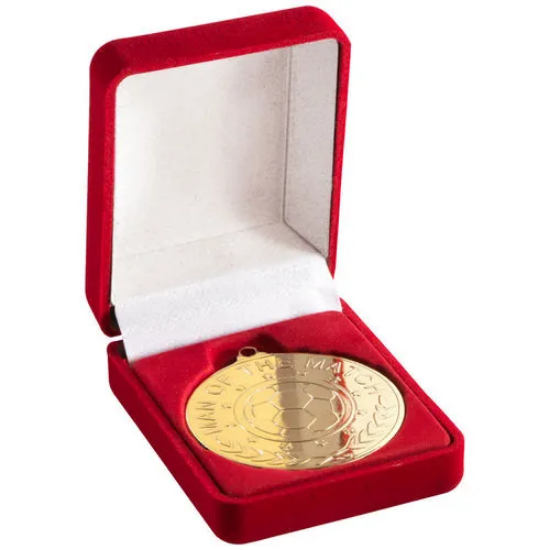 DELUXE RED MEDAL BOX (40/50mm RECESS) - 3in