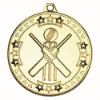 CRICKET TRI STAR MEDAL GOLD - 2in