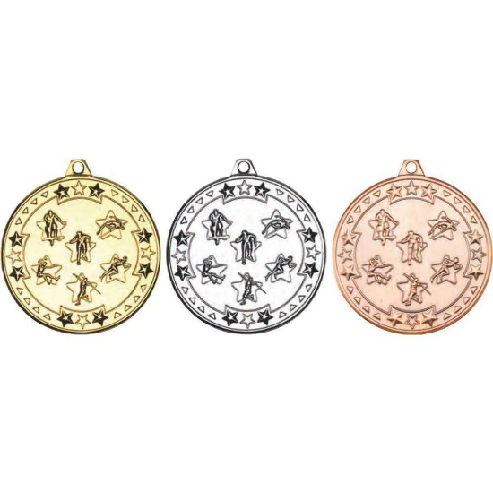 MULTI ATHLETICS TRI STAR MEDAL SILVER