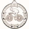 CYCLING TRI STAR MEDAL SILVER - 2in