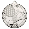 BADMINTON TRI STAR MEDAL SILVER - 2in