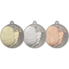BASKETBALL TWO COLOUR MEDAL MATT SILVER/SILVER