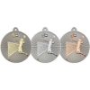 BADMINTON TWO COLOUR MEDAL MATT SILVER/SILVER