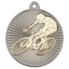 CYCLING TWO COLOUR MEDAL MATT SILVER/GOLD - 2in