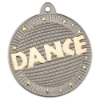DANCE TWO COLOUR MEDAL MATT SILVER/GOLD - 2in