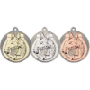 HORSE TWO COLOUR MEDAL MATT SILVER/SILVER