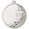 RUGBY TWO COLOUR MEDAL MATT SILVER/SILVER - 2in