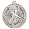RUNNING TWO COLOUR MEDAL MATT SILVER/SILVER - 2in