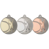 TENNIS TWO COLOUR MEDAL MATT SILVER/SILVER
