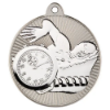 SWIMMING TWO COLOUR MEDAL MATT SILVER/SILVER - 2in