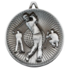 GOLF DELUXE MEDAL ANTIQUE SILVER - 2.35in