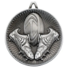 RUGBY DELUXE MEDAL ANTIQUE SILVER - 2.35in