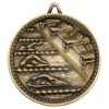 SWIMMING DELUXE MEDAL ANTIQUE GOLD - 2.35in