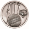 CRICKET MEDALLION ANTIQUE SILVER - 2.75in