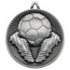 FOOTBALL DELUXE MEDAL ANTIQUE SILVER - 2.35in