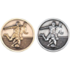 FOOTBALL PLAYERS MEDALLION ANTIQUE SILVER COLOUR