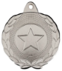 LAUREL WREATH EDGED MEDAL (1in CENTRE) SILVER - 1.75in