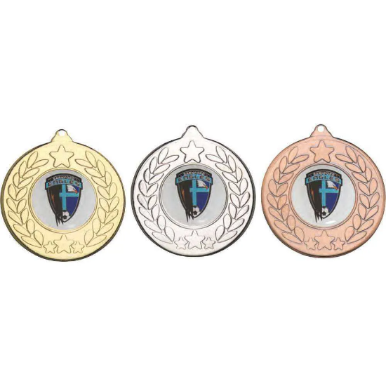 STARS AND WREATH MEDAL (1in CENTRE) SILVER