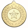 STARS AND WREATH MEDAL (1in CENTRE) GOLD - 2in