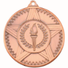 STRIPED STAR MEDAL (1in CENTRE) BRONZE - 2in