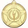STRIPED STAR MEDAL (1in CENTRE) GOLD - 2in