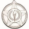 STRIPED STAR MEDAL (1in CENTRE) SILVER - 2in
