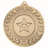 WREATH MEDAL (1in CENTRE) ANTIQUE GOLD - 2in