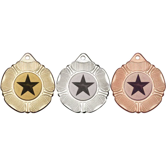 TUDOR ROSE MEDAL (1in CENTRE) SILVER