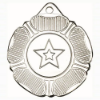 TUDOR ROSE MEDAL (1in CENTRE) SILVER - 2in