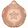 TUDOR ROSE MEDAL (1in CENTRE) BRONZE - 2in